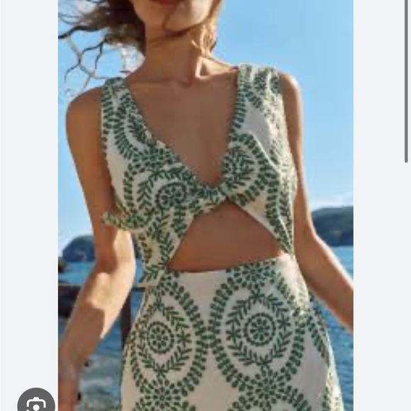 Zara NEW perforated knotted embroidered dress 3356/697 - Picture 3 of 13